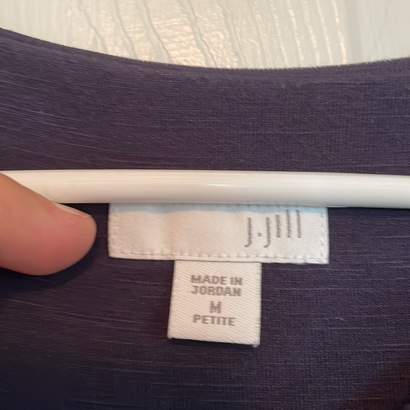 Women’s MP J.Jill maxi dress navy tank lightweight flowy side split on left calf - Picture 2 of 10